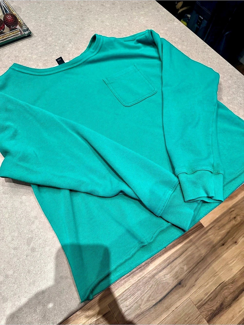 Universal Thread Women'Small Cotton Sweatshirt in Green Size Small